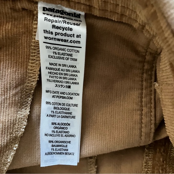 Patagonia Tan Stand Up Cropped Corduroy Overalls size 4 - Picture 10 of 10